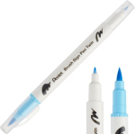 Pentel teptukas kaligrafijai Brush Sign Pen Twin, mėlynas