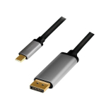 Logilink Cua0100 Usb-c į Displayport kabelis, 4k, 1.8m, juodas