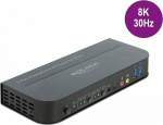 Delock KVM Jungiklis DisplayPort 1.4 - 8K - 30 Hz - USB 3.0/Audio/HDMI