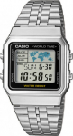 Casio A500wa-1 Retro skaitmeninis laikrodis su nerūdijančio plieno apyranke