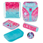 Mokyklinė kuprinė Herlitz Softlight Plus Greenline Pink Bubles, 16 l