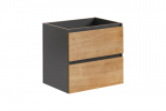 Vonios spintelė Comad Monako Grey Oak 820 - FSC, ruda/pilka