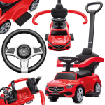 Stumiamas automobilis vaikams Mercedes C-Class Sun Baby, raudonas