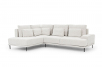 De&scaron;ininė kampinė sofa Bogart Nicole, smėlio