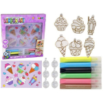Kūrybinis rinkinys Stained Glass Window Fusing Paint Ice Cream Sweets 3D