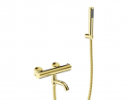 Termostatinis vonios mai&scaron;ytuvas su du&scaron;o komplektu Besco Veo, auksinis