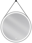Vonios veidrodis Mexen Reni Black LED, juodas