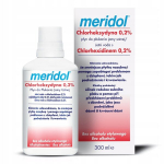 Burnos skalavimo skystis &bdquo;meridol Chlorhexidine 0,2%&ldquo; 300 ml intensyvi dantenų priežiūra ir apna&scaron;ų kontrolė