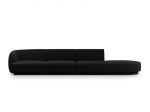 De&scaron;ininė sofa Miley, 302x85x74 cm, juoda