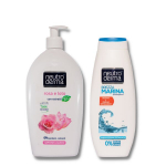 BIO muilas veidui ir rankoms Lotosas ir Rožė ir Du&scaron;o žele Jūros vėjas Rinkinys 2 vnt 1000ml+ 750ml