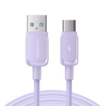USB Kabelis Joyroom 'S-AC027A141P' violetinis 'Type-C' 120cm