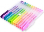Rinkinys 12 vnt. gelinių ra&scaron;iklių su fluorescenciniu ra&scaron;alu, įvairių spalvų
