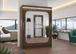 Spinta ADRK Furniture su LED ap&scaron;vietimu Clever 150, tamsiai ruda