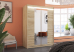 Spinta ADRK Furniture su LED ap&scaron;vietimu Fever 150, smėlio