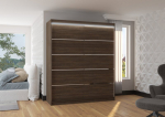 Spinta ADRK Furniture su LED ap&scaron;vietimu Spectra 180, ruda