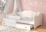 Vaiki&scaron;ka lova ADRK Furniture Emka II, balta/pilka