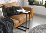 &Scaron;oninis staliukas ADRK Furniture Spark, 62x30x40 cm, baltas/juodas