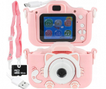 Skaitmeninis fotoaparatas Skaitmeninis fotoaparatas vaikams FULL HD 12MPX su žaidimais + 32GB kortelė XXL rinkinys