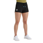 Moteri&scaron;ki sportiniai &scaron;ortai Arena Team Short Solid Black, juoda