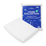 Satino paklodė su guma 140x200, Balta