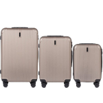 3 lagaminų komplektas Wings TR059, rudas