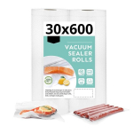 Gofruoti vakuumavimo mai&scaron;eliai maistui rulonėylyje 30x600 - 2 vnt + etiketės