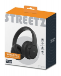 Bluetooth triuk&scaron;mą slopinančios ausinės STREETZ, juodos / BT510-BLK / 6612087