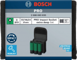 Bosch 3 vnt. smūginių lizdų rinkinys 1/2" 17-21 mm