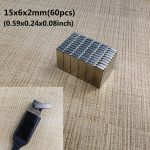 Stačiakampių magnetų rinkinys 30vnt, 15x6x2 (60 vnt)