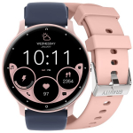 I&scaron;manusis laikrodis Gravity GT1-7 Pro su Bluetooth, pilkas/rožinis