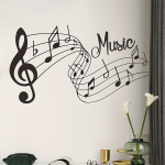 Muzikos natų sienos lipdukai