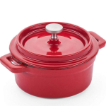 Raudonas emaliuotas ketaus puodas 0.2 l