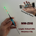 2vnt Naktinės Žvejybos LED Plūduras su Baterijomis CR425, MM-Z06-2,9g