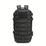 Taktinė karinė kuprinė žygiams, juoda, 40L, Juoda