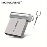 USB laikmena Metaliniai Mini USB 2.0 Atmintukai su pakabinimu,  Sidabrinis