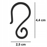 LATAKŲ KABLIUKAI &Scaron;VIESOS DEKORACIJOMS 60 VNT. HOOK000017-B
