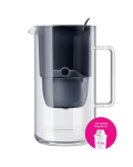 Aquaphor Glass 2,5l filtruojantis ąsotis su Maxfor+ Mg filtru, juodas