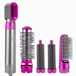 5 In 1 Plaukų Džiovintuvas &Scaron;epetys Kar&scaron;to Oro Styler Daugiafunkcinis Automatinis Hairstyler Hairdryer Galingas &Scaron;ildymo &Scaron;epetys Visiems Plaukų Tipui_Rose Red, Rose Red