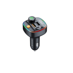 Devia siųstuvas FM Smart Bluetooth MP3 automobilinis įkroviklis PD 30W 1x USB-C 2x USB 3A juodas