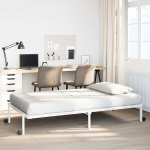 Lovos rėmas be čiužinio sulankstomas baltas 107x203 cm plienas