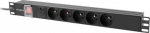 Lanberg Pdu-05e-0200-iec-bk 19" 1u prailginimo laidas su 5 lizdais, 2m