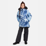 Huppa Žieminė striukė mergaitėms ENELY 1, light blue pattern/ dark gray