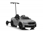 Elektromobilis vaikams BMW M5 su papildoma platforma, sidabrinis lakuotas
