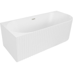 Vonia Mexen Gia, kairinė, 170 x 80 cm, White matt + Brushed nickel persipylimas