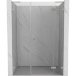 Du&scaron;o durys Mexen Lunar L, de&scaron;inė, 140 cm, transparent/brushed nickel