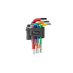 &Scaron;e&scaron;iakampių raktų rinkinys Bradas HX 1,5-10 mm, multicolour / short, 9 vnt.