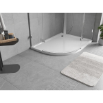 Du&scaron;o padėklas Mexen Flow Slim, pusapvalis asimetrinis, de&scaron;ininis, 100 x 90 cm, White gloss