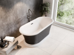 Vonia Besco Ziva Glam Graphite, 160 x 75 cm, su sifonu su persipylimu slim gun metal
