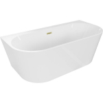 Vonia Mexen Oval+, 170 x 80 cm, White + Brushed gold persipylimas