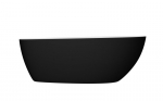 Vonia Besco Goya A-Line Black&White Matt, 170 x 80 cm (sifono su persipylimu dangtelis aukso spalvos)